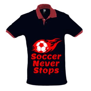 SOL'S Prince Contrast Cotton Piqué Polo Shirt Thumbnail